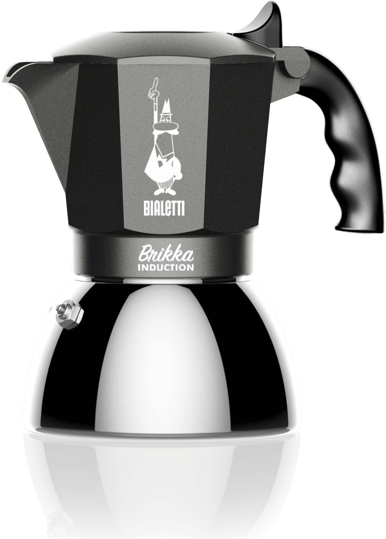 BIALETTI Espressokocher Brikka, spülmaschinenfester Wasserkessel,  2-Schicht-Edelstahl, 4 Tassen, Der Wasserkessel ist spülmaschinengeeignet