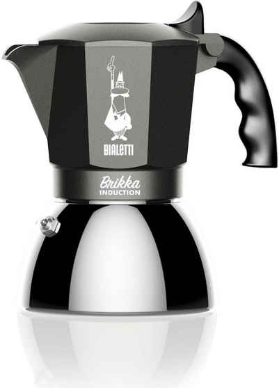 BIALETTI Espressokocher Brikka, spülmaschinenfester Wasserkessel, 2-Schicht-Edelstahl, 4 Tassen
