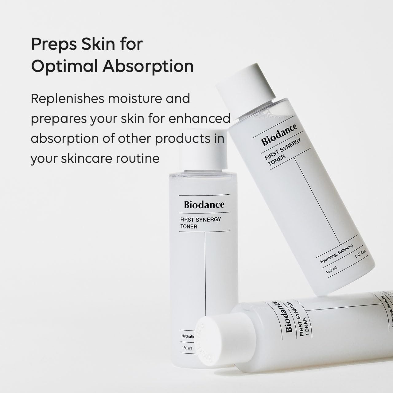 Biodance Toner First Synergy 150ml, Feuchtigkeitsspendendes Gesichtswasser für empfindliche Haut mit Hyaluronsäure, mit 10 Arten von Hyaluronsäure