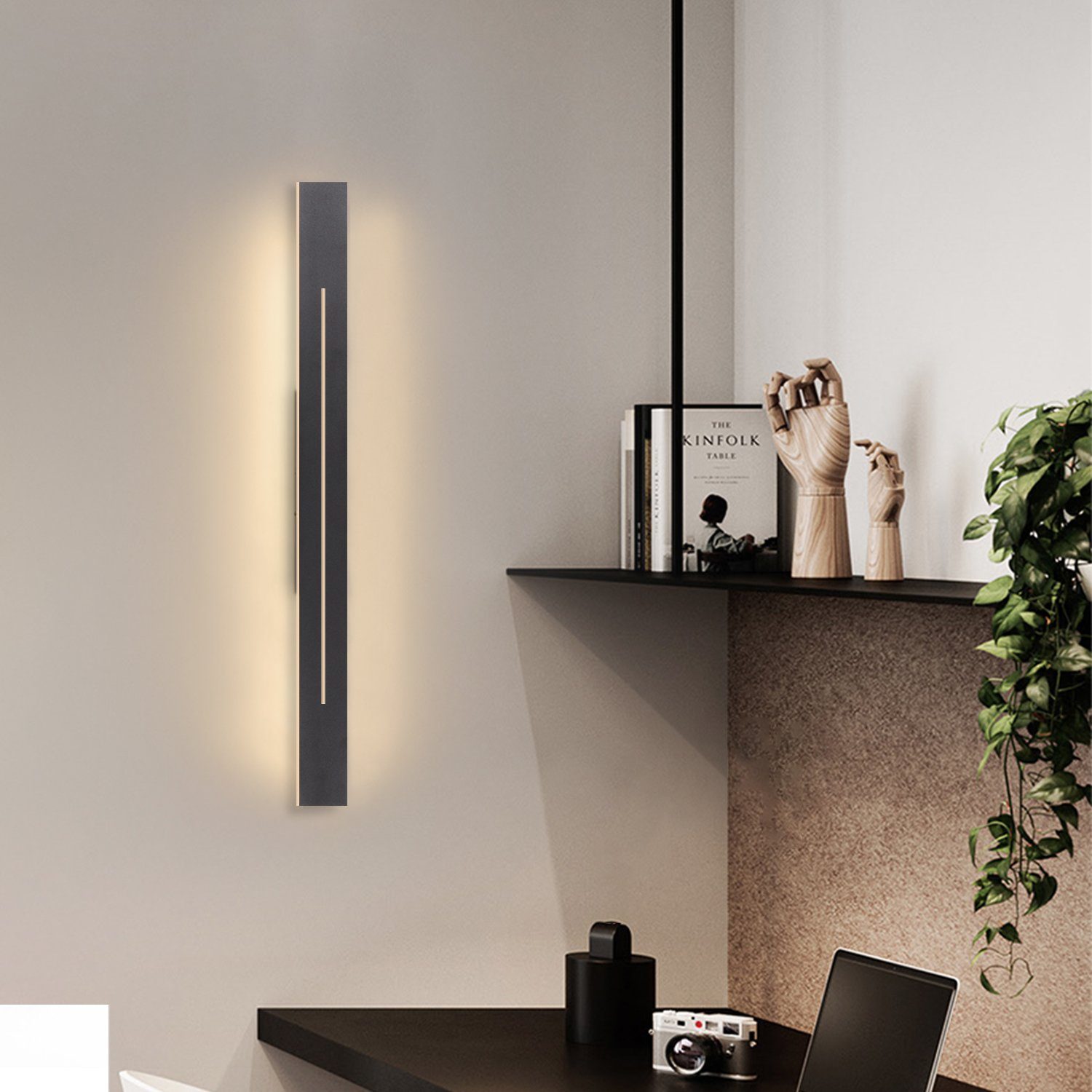 ZMH LED Wandleuchte LED Wandlampe 30/60/100 cm, 3000 K warmweiß, nicht dimmbar, LED fest integriert, warmweiß, für Flur Treppenhaus Wohnzimmer Schlafzimmer – Bild 4 von 5