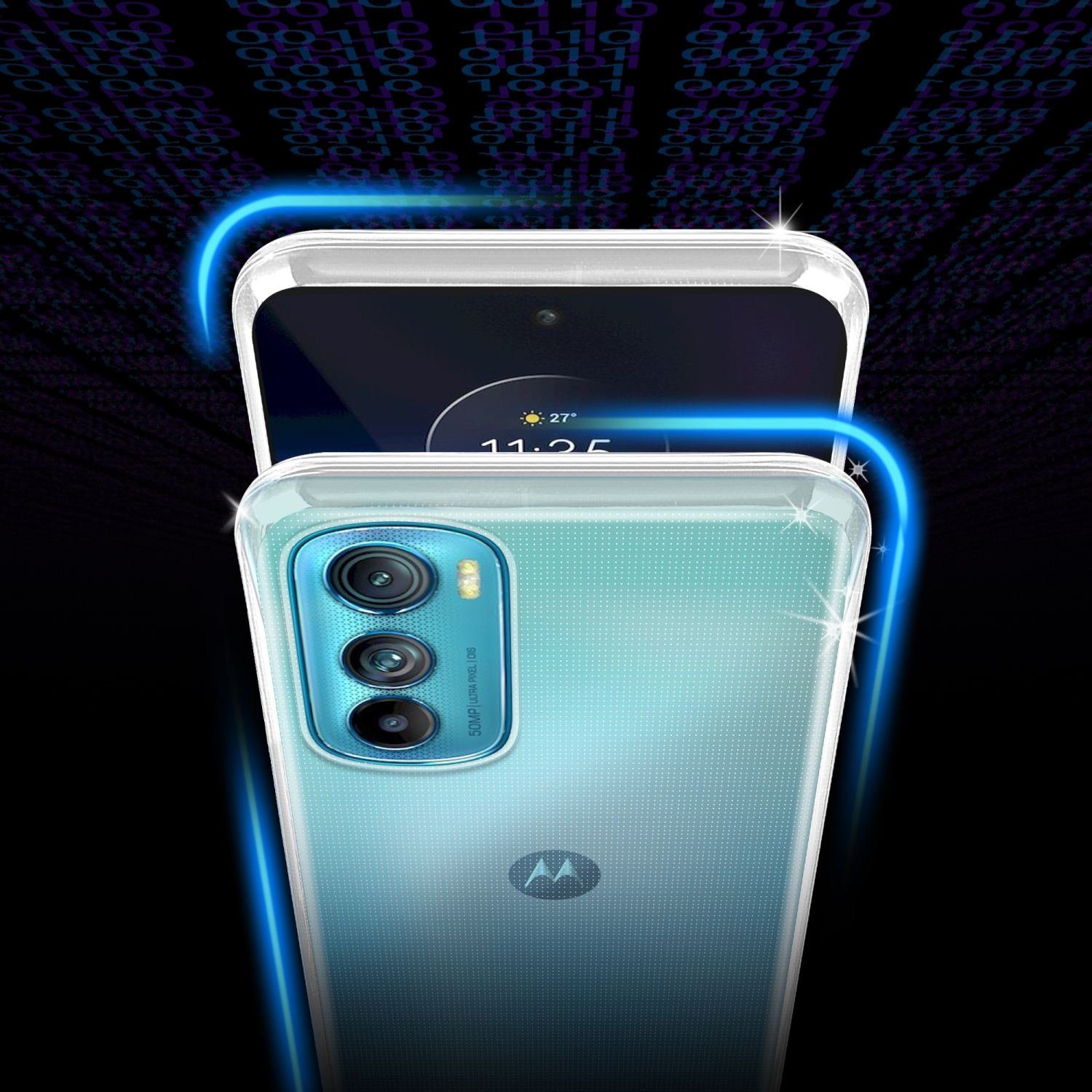 Cadorabo Handyhülle für Motorola EDGE 30 Hülle Motorola EDGE 30, Hülle TPU Silikon Handy Schutzhülle Slim Transparent Case Cover