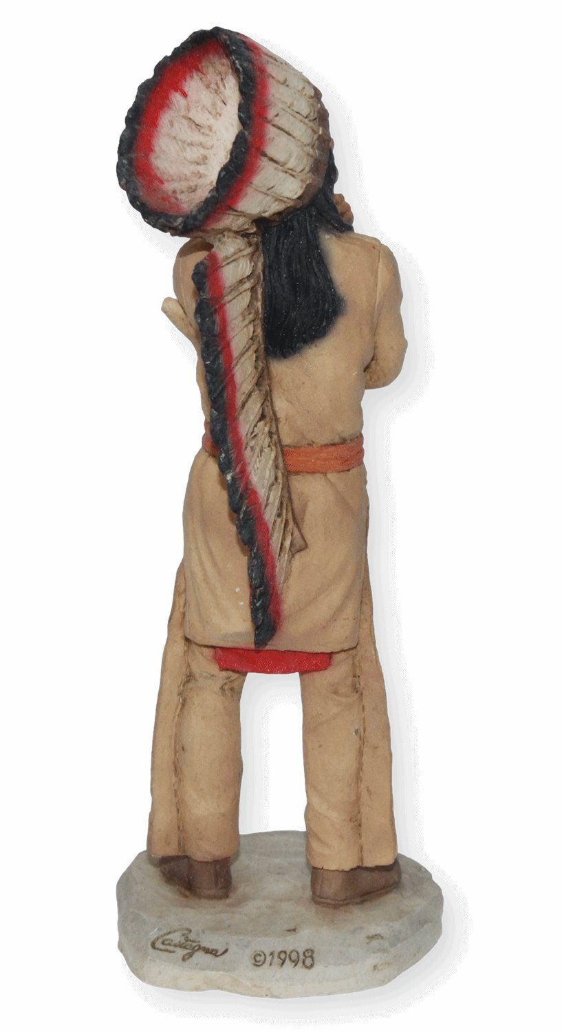 Castagna Dekofigur Figur Native H American Dekofigur stehend 18 Native Washakie American Kopfschmuck Häuptling mit cm