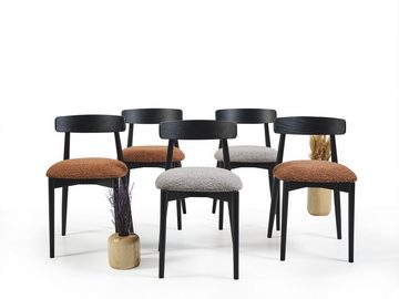 JVmoebel Esszimmerstuhl Moderne Holz Stuhl Luxus Polster Design Stühle Neu Möbel (1 St), Made in Europe