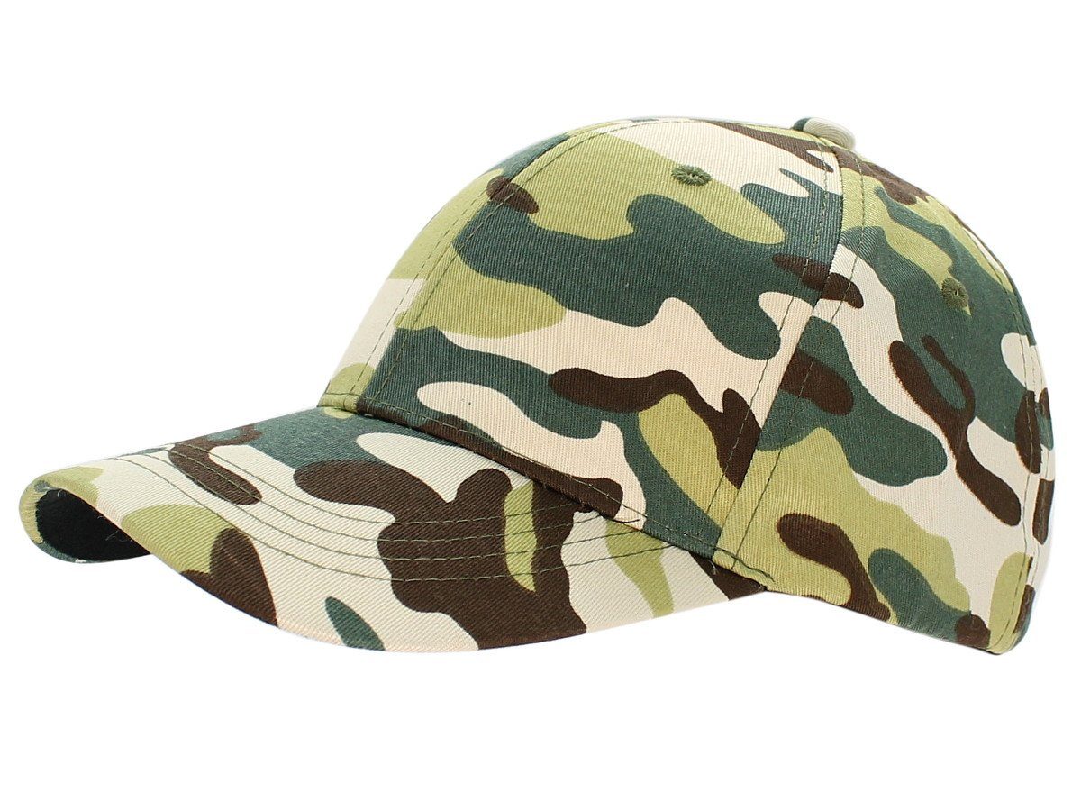 Damen Baseball Basecap mit dy_mode Kappe Herren Camouflage K105-V1-ArmyHell Army Belüftungslöcher Cap Schirmmütze Muster