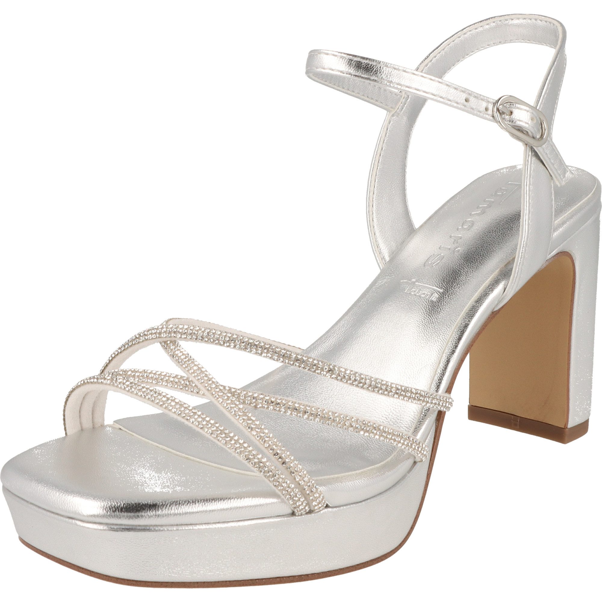 Tamaris Vegan Damen Обувь elegante 1-28036-42 High-Heel-Sandalette gepolstert, verstellnbar