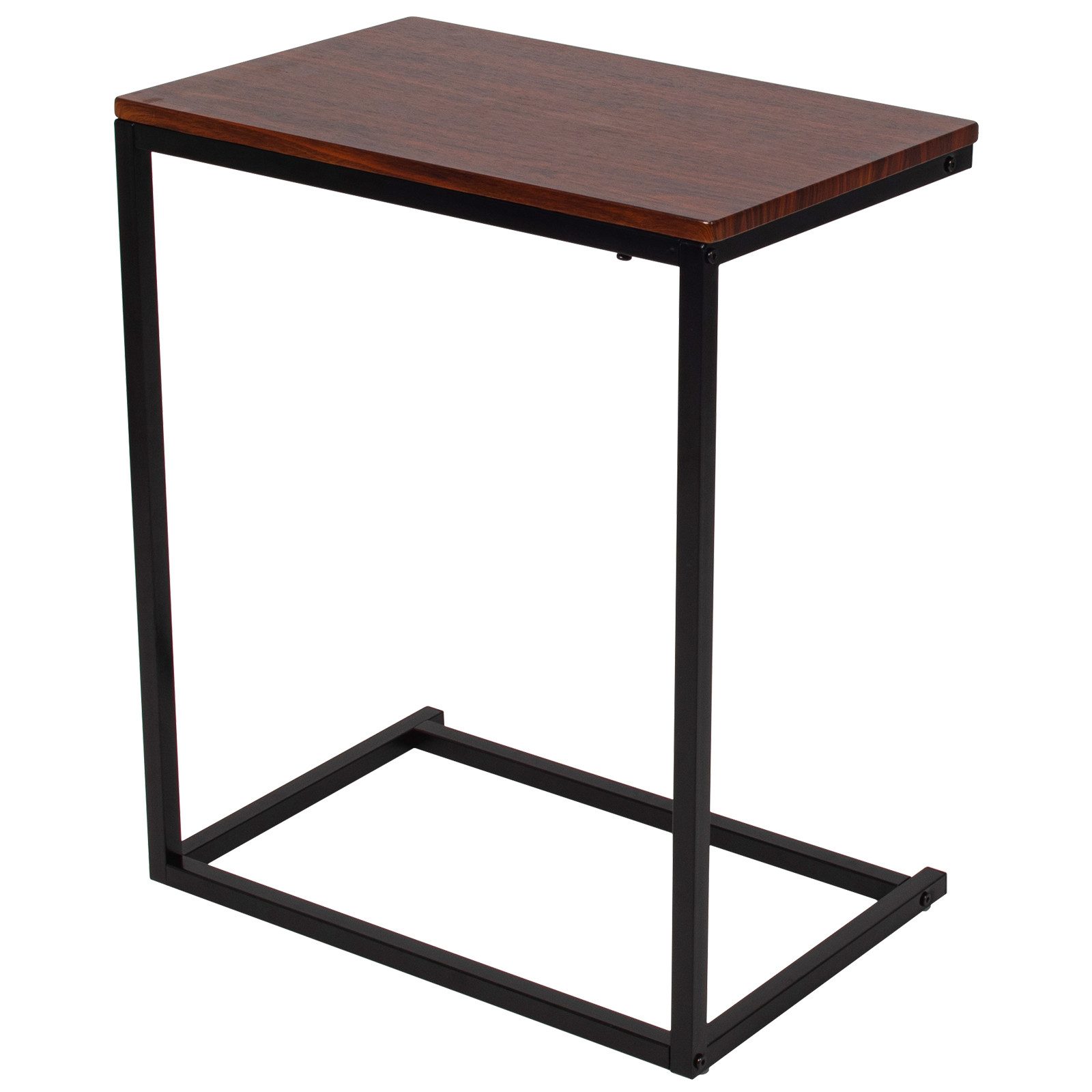 COSTWAY Beistelltisch Laptoptisch Bett, Metallrahmen, 55 x 35 x 65 cm