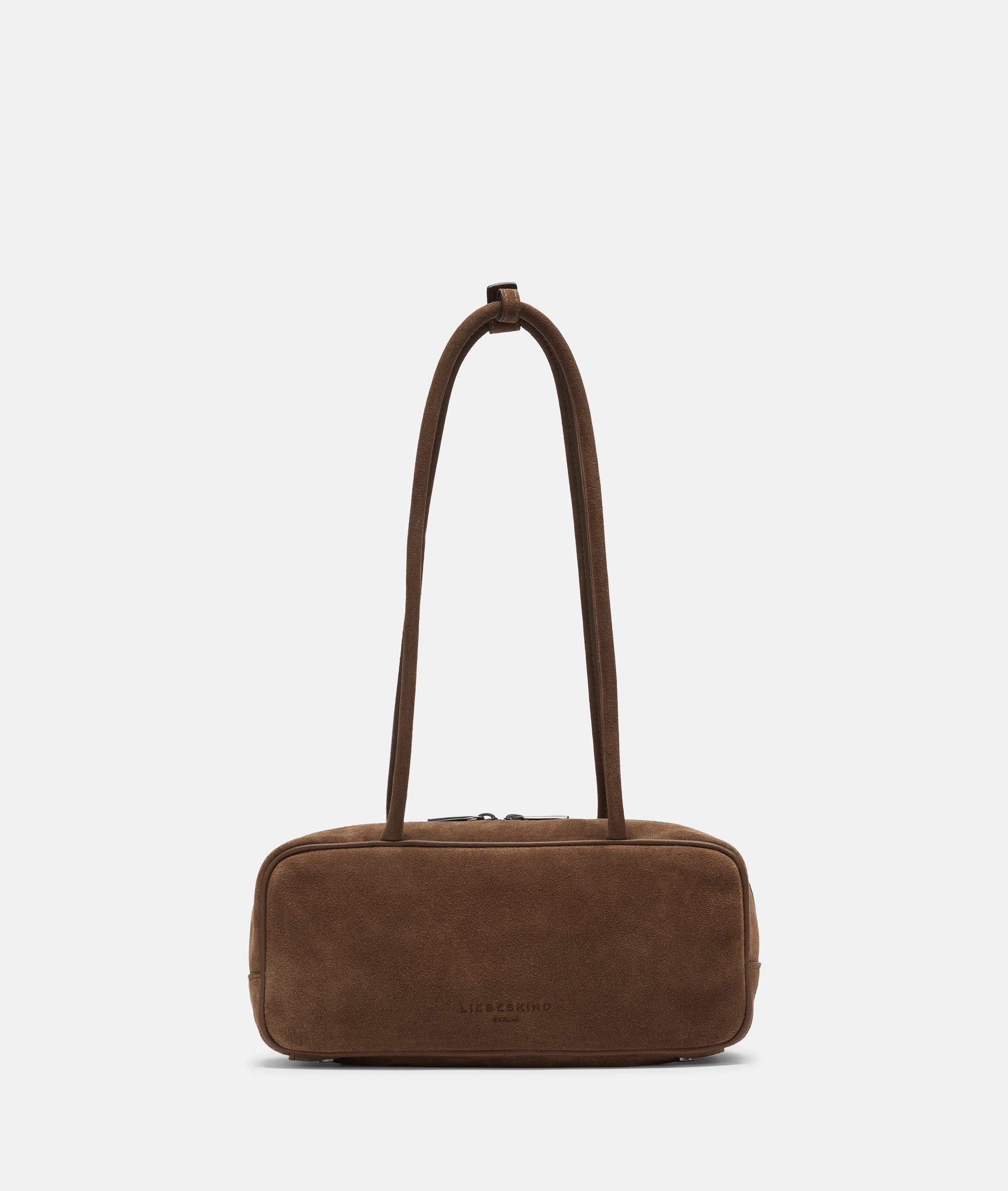 Liebeskind Berlin Schultertasche Satchel, Handliche Schultertasche aus Veloursleder