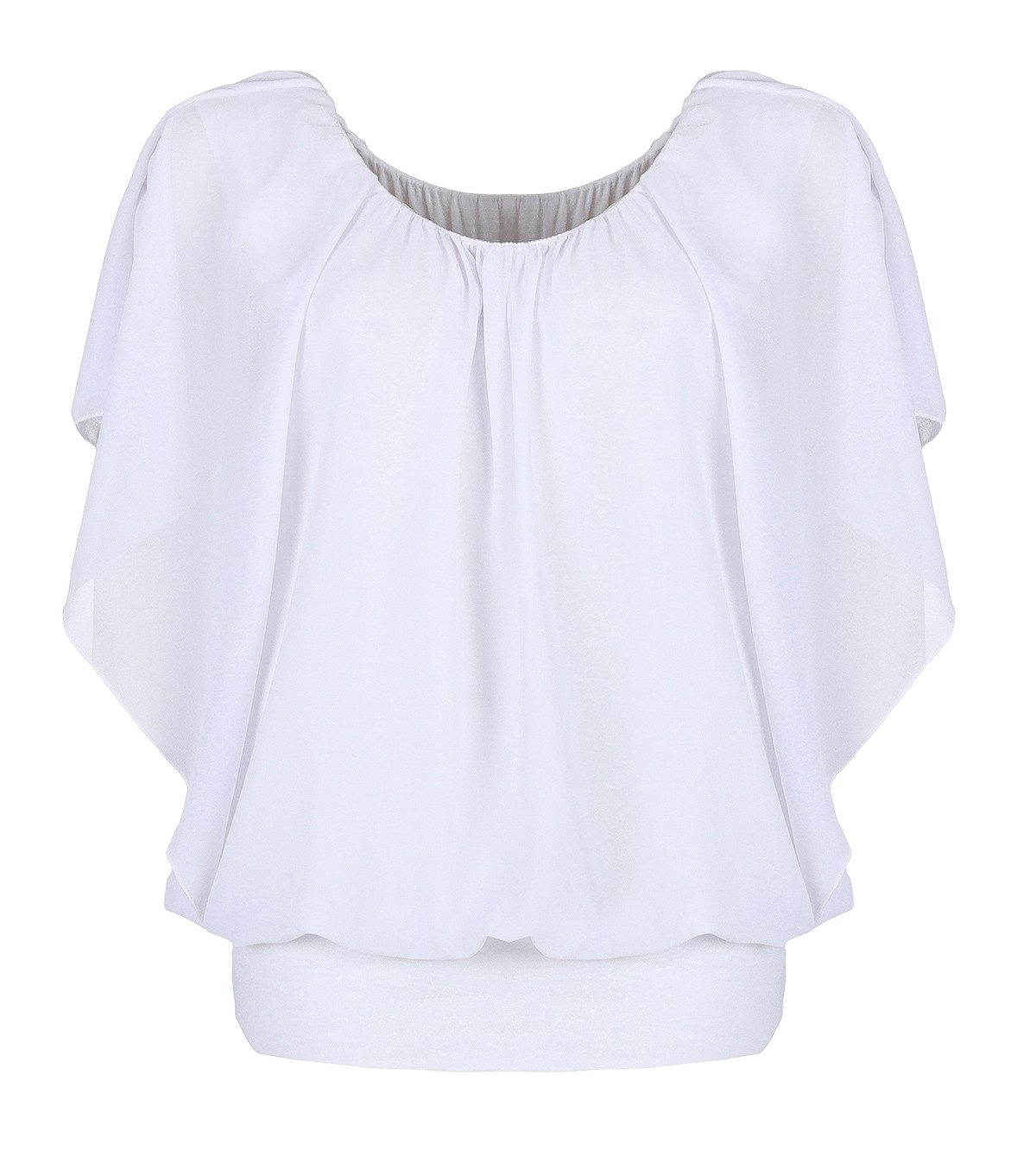 CLEO STYLE Chiffonbluse Damen Bluse 661 36-40 Schlamm günstig online kaufen