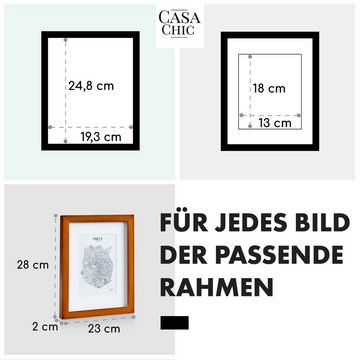Casa Chic Bilderrahmen Kenton Bilderrahmen rechteckig 25 x 20 cm Passepartout Glas, (Set)