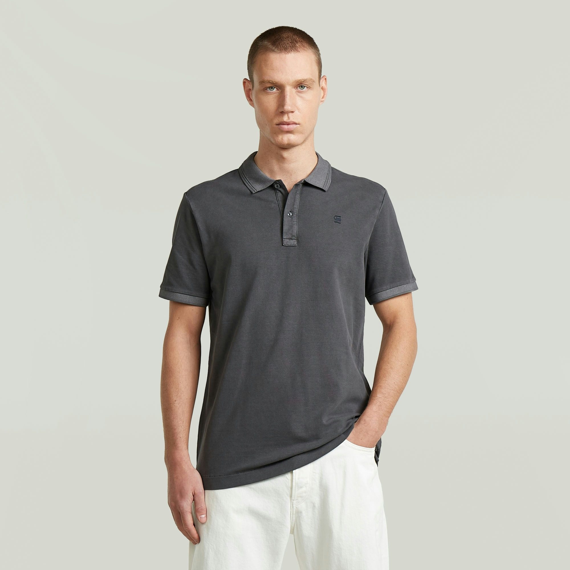 G-STAR Poloshirt Dunda Slim Fit Logostickerei auf der Brust