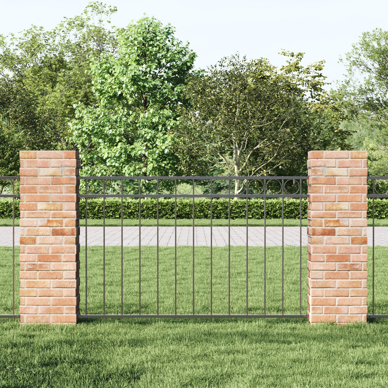 vidaXL Gartenzaun Zaunfeld Grau 1,7x1 m günstig online kaufen
