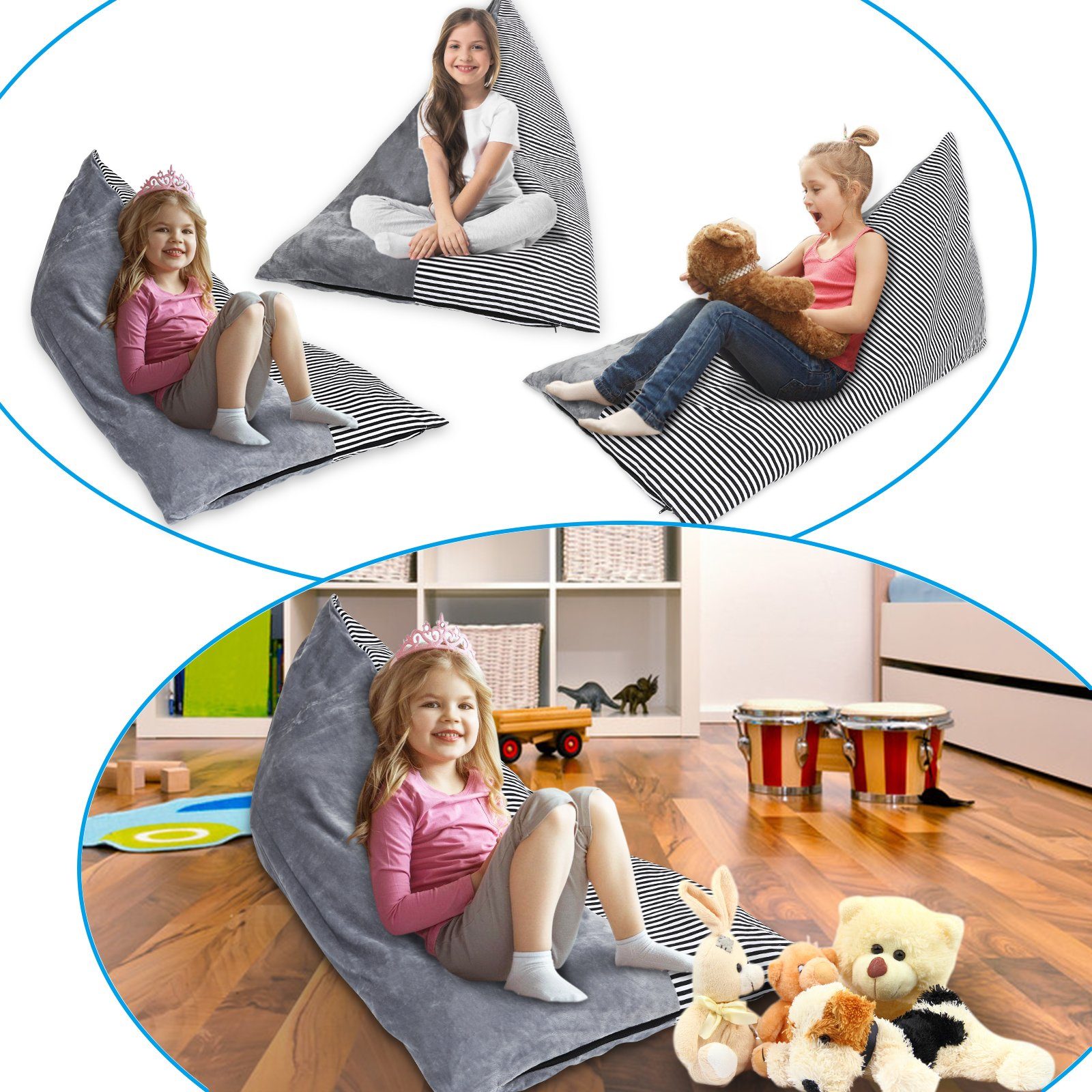 Kuscheltier Kindersitzsäcke, TolleTour Aufbewahrung Stuhl Sitzsack, Sitzsack Kinder Sofa