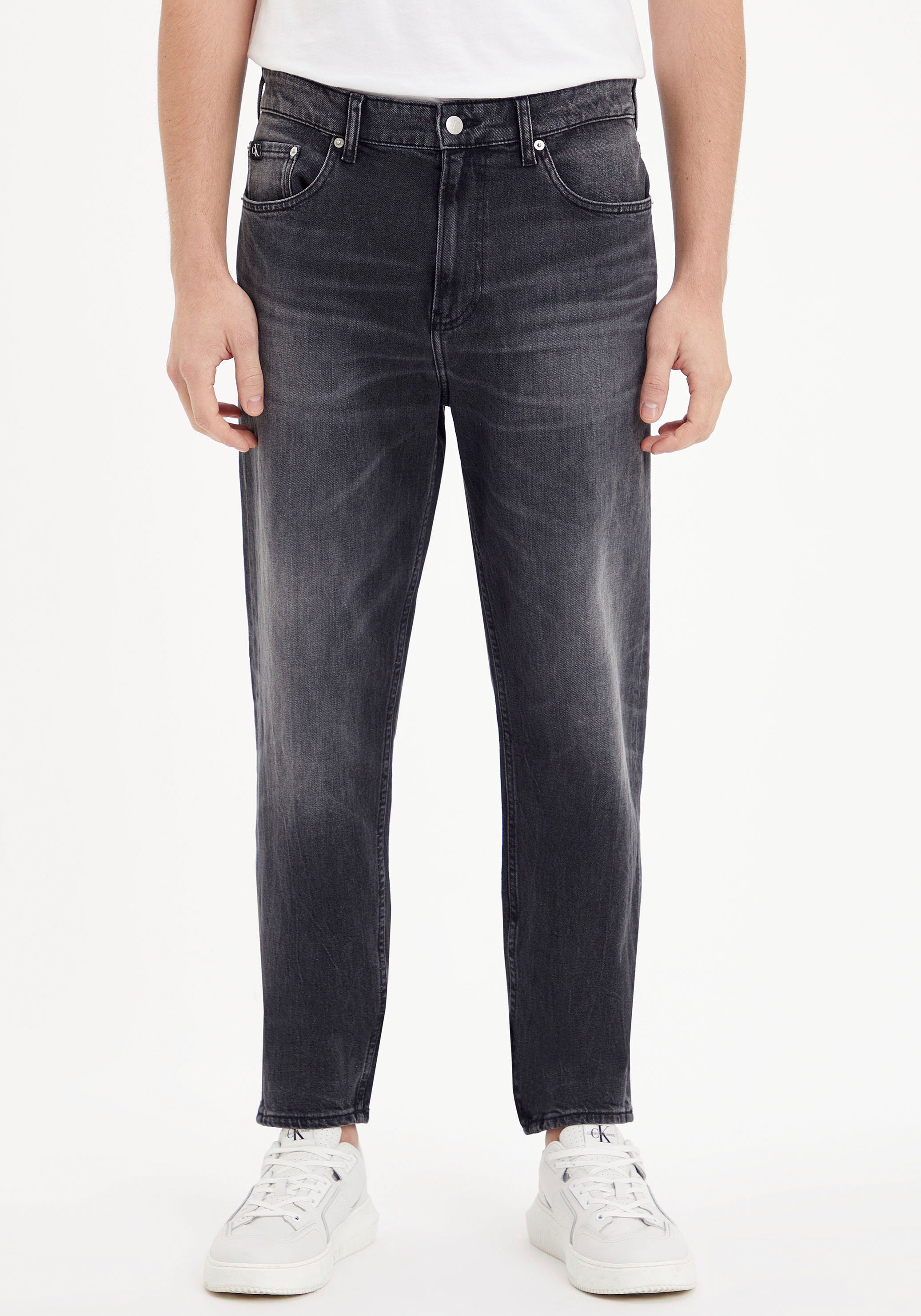 Tapered-fit-Jeans black Calvin Jeans wash Klein TAPER REGULAR