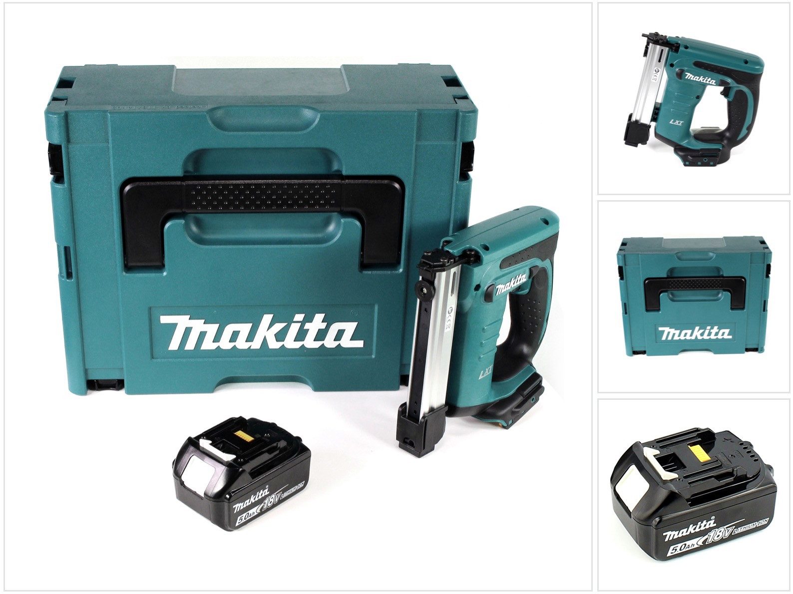 Makita Nagler DST 221 T1J 18 V Li-ion Akku Tacker im Makpac