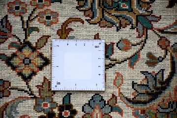 Seidenteppich Kashan 44, Kayoom, rechteckig, Höhe: 10 mm, Einzelstück mit Zertifikat, Wohnzimmer