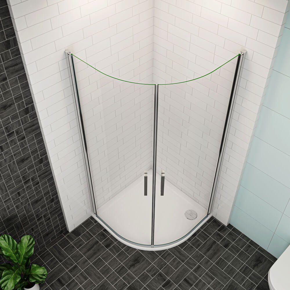 duschspa Runddusche Runddusche Duschkabine Duschabtrennung Drehtür mit Duschwanne, BxT: 80x80 cm, Einscheibensicherheitsglas, Sicherheisglas, Set, ebenerdiger Einbau möglich