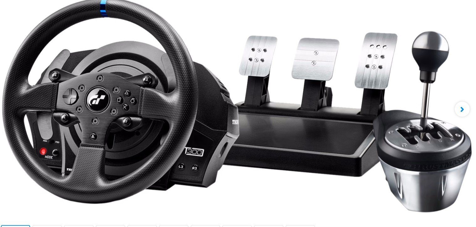 パーツ THRUSTMASTER T300RS GT Edition Thrustmaster T300 RS GT + TH8A Shifter Gaming-Lenkrad