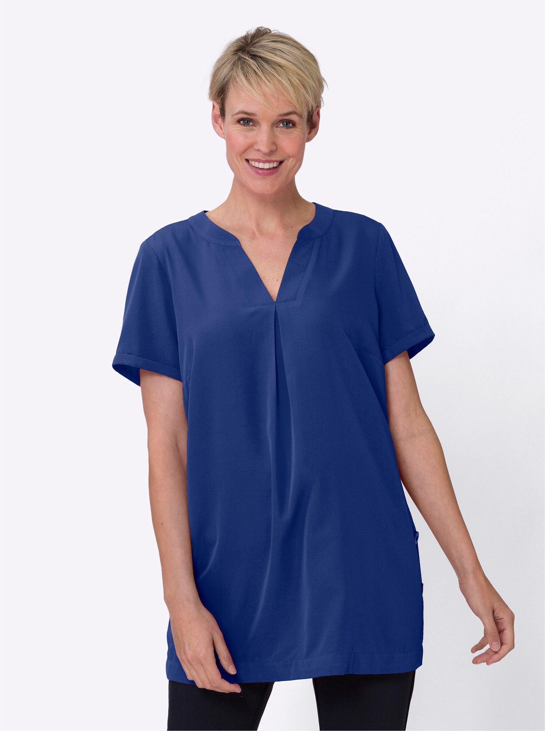 Sieh an! Klassische Bluse Longbluse