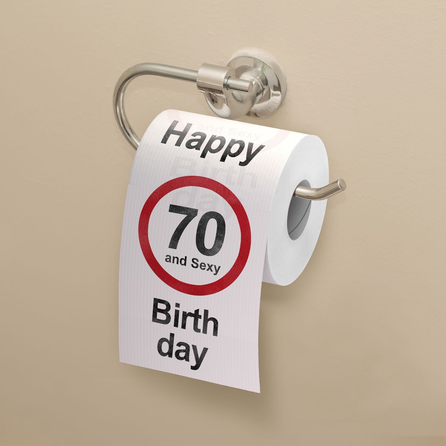 Goods+Gadgets Papierdekoration Lustiges Fun Klopapier – Toilettenpapier Geschenk 70. Geburtstag, Toilettenpapier Geschenkartikel – Bild 4 von 5