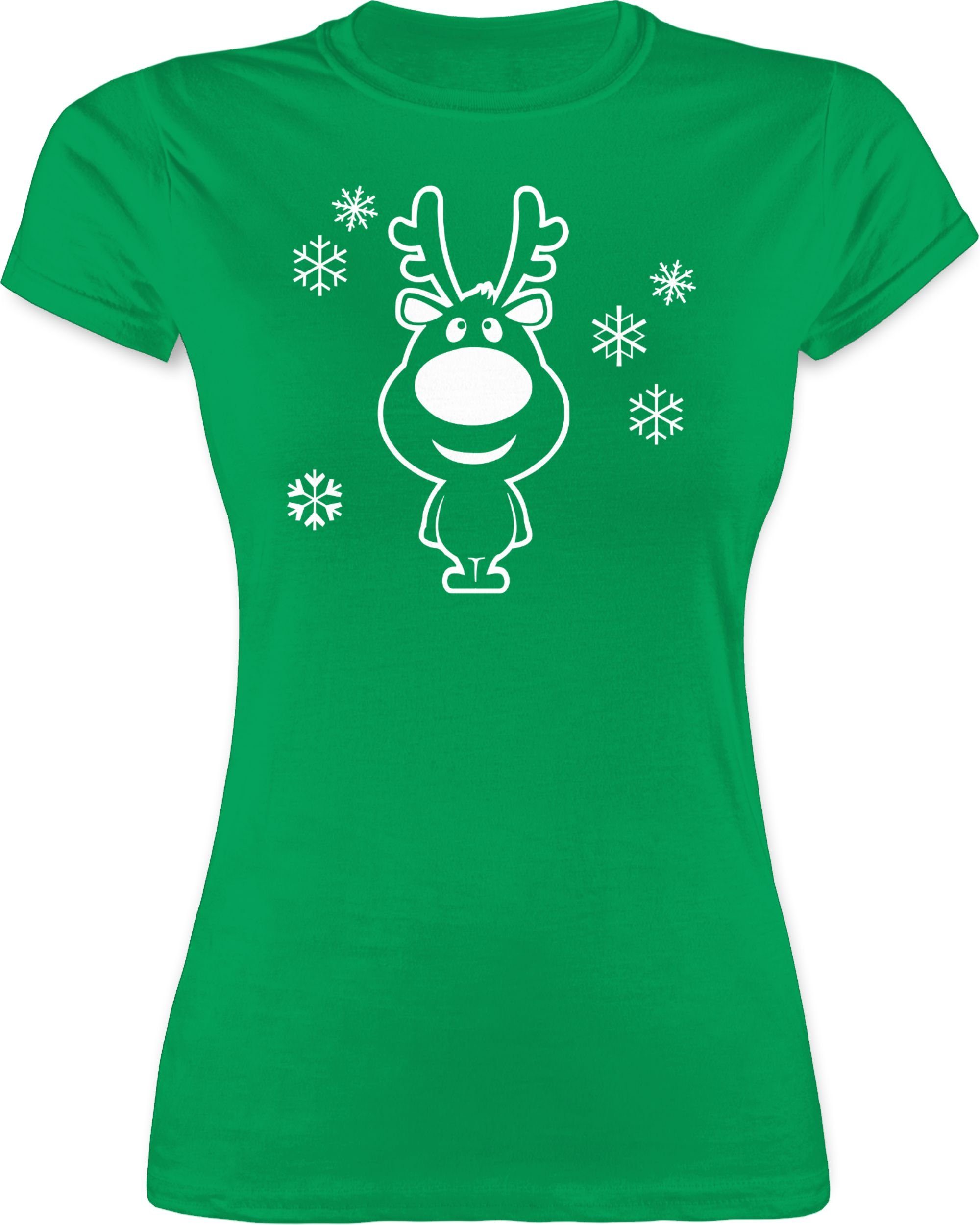 Shirtracer T-Shirt »Rentier Schneeflocken - Weihnachten &amp; Silvester