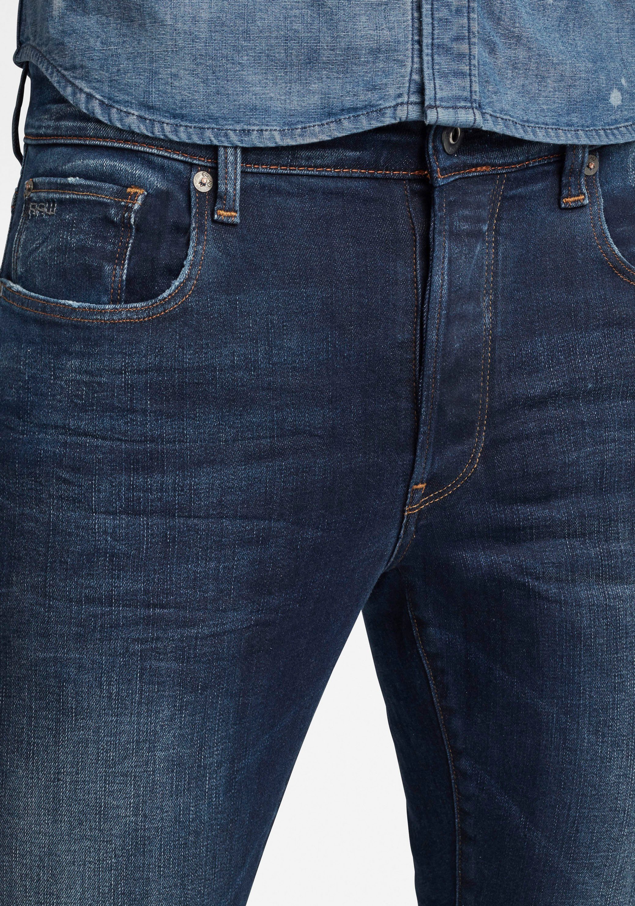 blue 3301 RAW Slim-fit-Jeans in Slim G-Star worn
