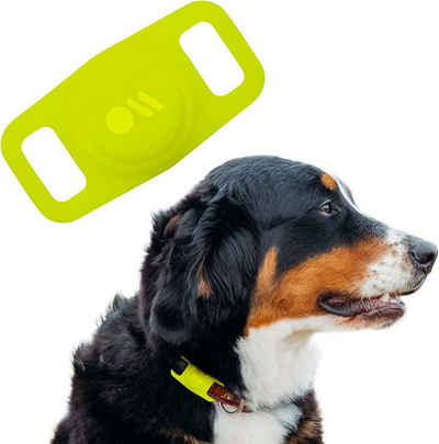Case-Mate Halterung für AirTags Hundehalsband Navigationsgeräte-Halterung, (AirTag Hülle Hund (Limettengrün)