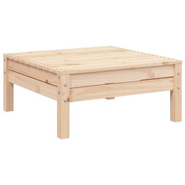 vidaXL Gartenbank Gartensofa 2-Sitzer mit Hocker Massivholz Kiefer