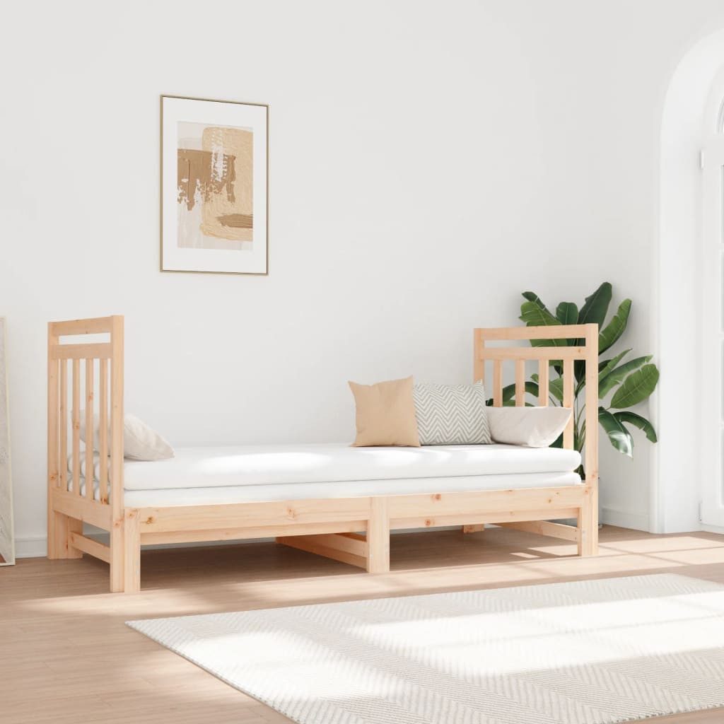vidaXL Bett Tagesbett Ausziehbar 2x(90x190) cm Massivholz Kiefer günstig online kaufen