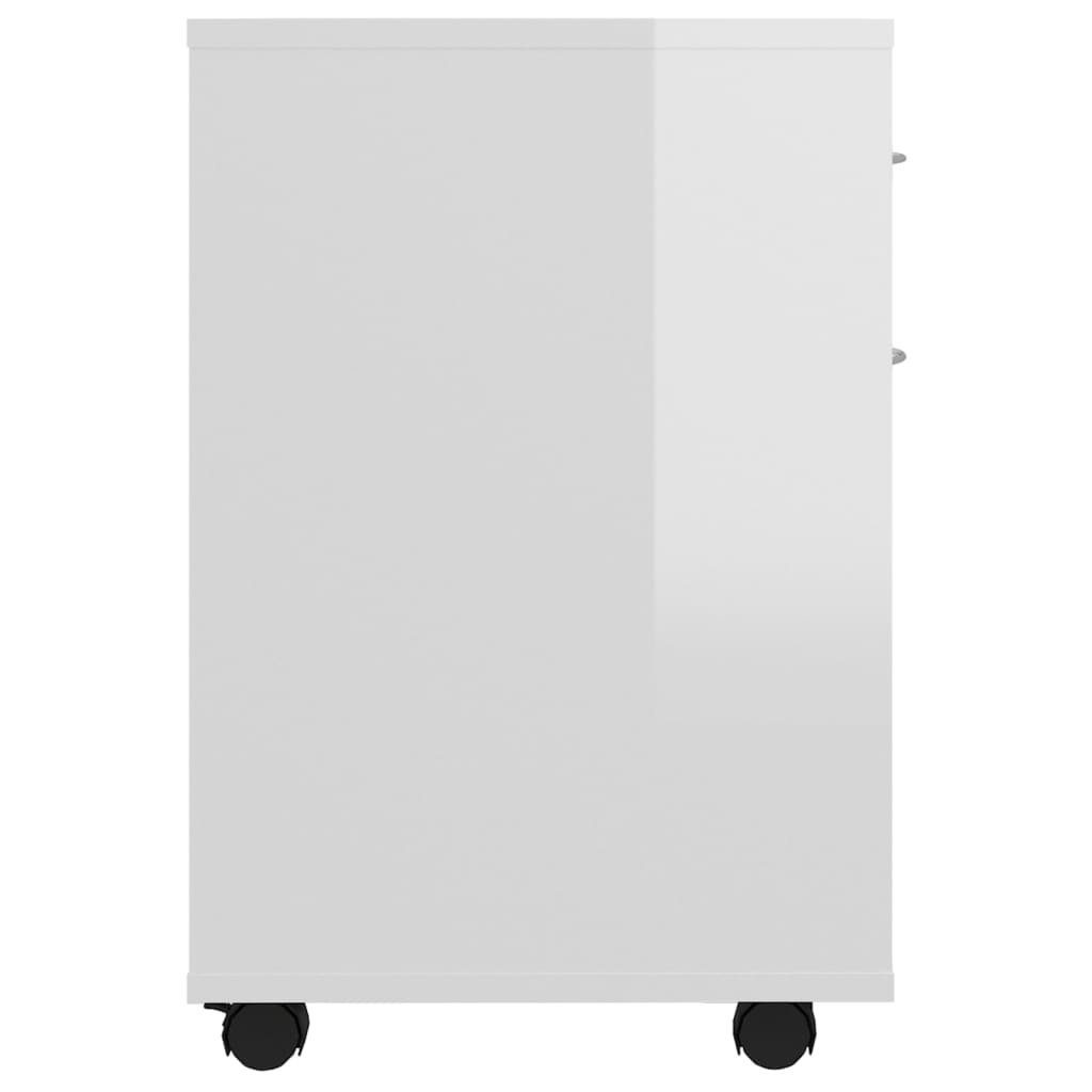 Hochglanz-Weiß 45x38x54 (1-St) cm Fächerschrank Rollschrank Holzwerkstoff vidaXL