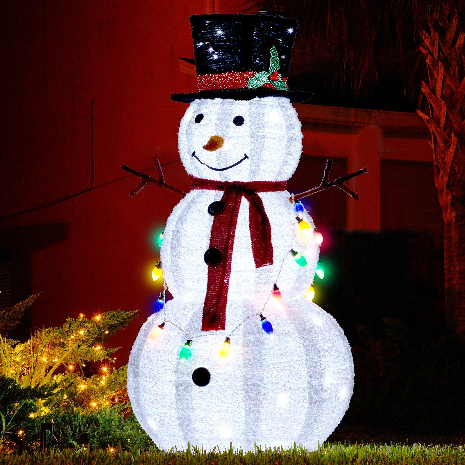LALAHO Schneemann 120cm LED-Schneemann Weihnachten deko, mit 100 LEDs Weihn günstig online kaufen