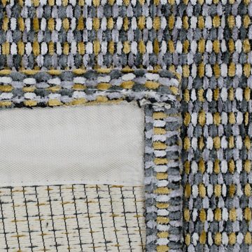 Teppich Naturteppich in Grau & Gold, TeppichHome24, rechteckig, Höhe: 5 mm