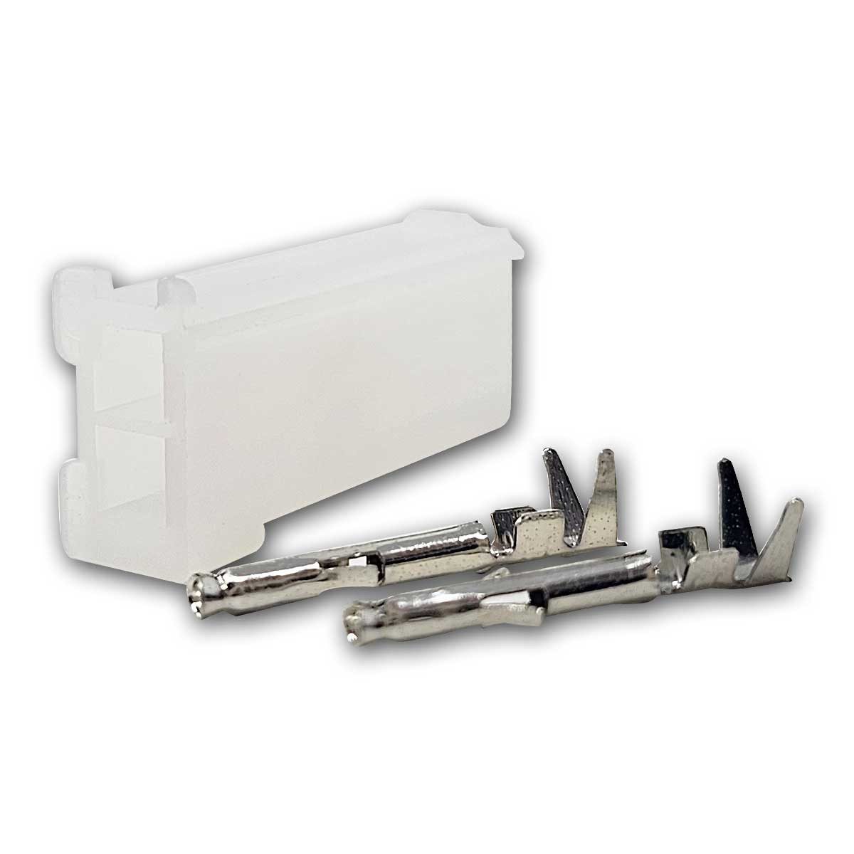 DIN-Stecker AMP-Buchse 2-polig, mit Crimpkontakten, 10er Pack