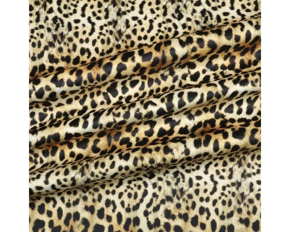 Thumbnail - Stofferia Stoff Polsterstoff Samt-Digitaldruck Gepard Goldbraun, Breite 140 cm, Meterware