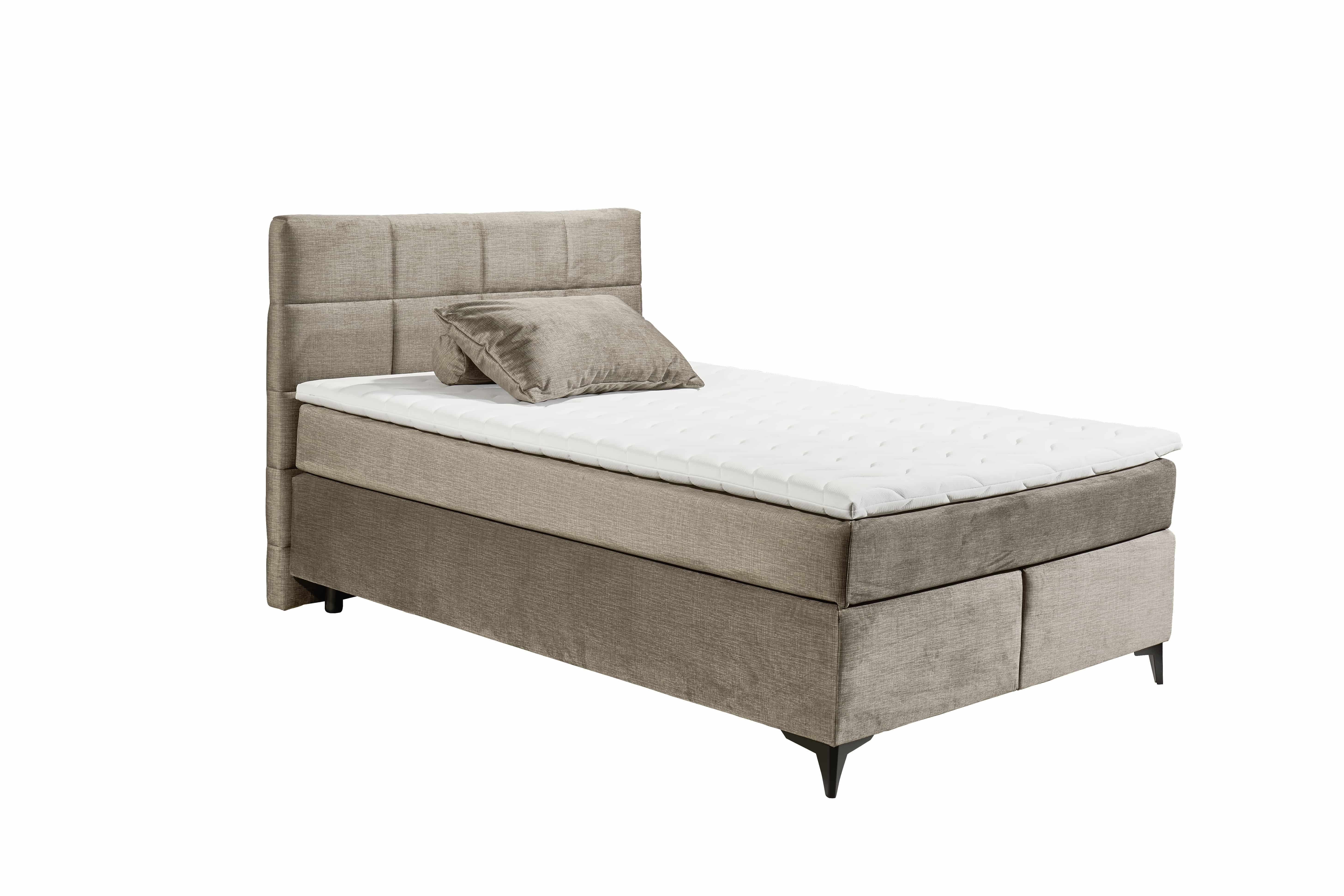 ED EXCITING DESIGN Boxspringbett Navarra – 140x200 und 180x200 inkl. Topper und Matratze (Inklusive Matratze und Topper), Pflegeleichter Bezug, wählbare Größe & stilvolle Farbvielfalt