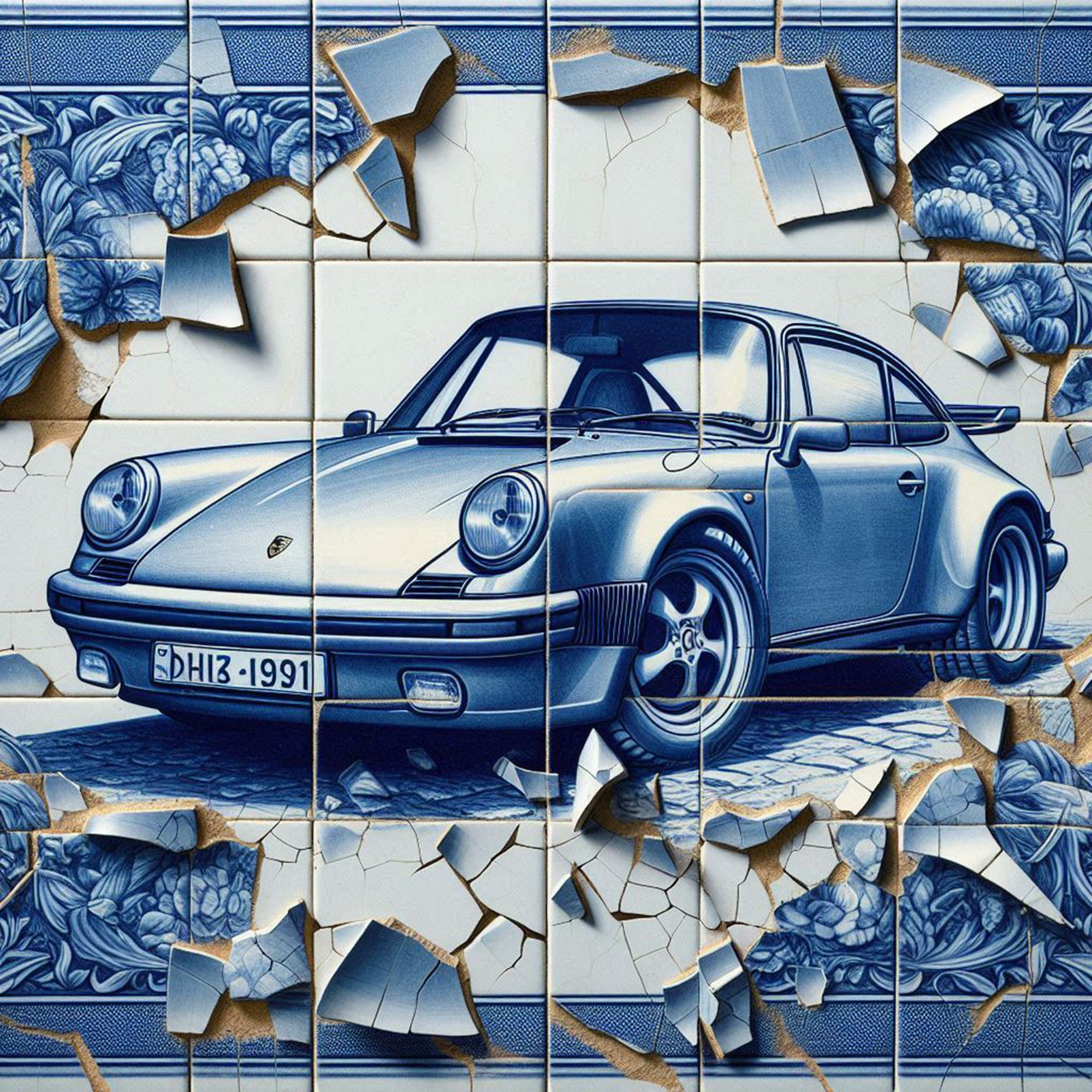 Luc Best Kunstdruck Porsche 911 Giclée – Limited Edition FineArt-Druck auf Museumspapier, Porsche 911, Wandbild - handsigniert, nummeriert, gestempelt, Echtheitszertifikat