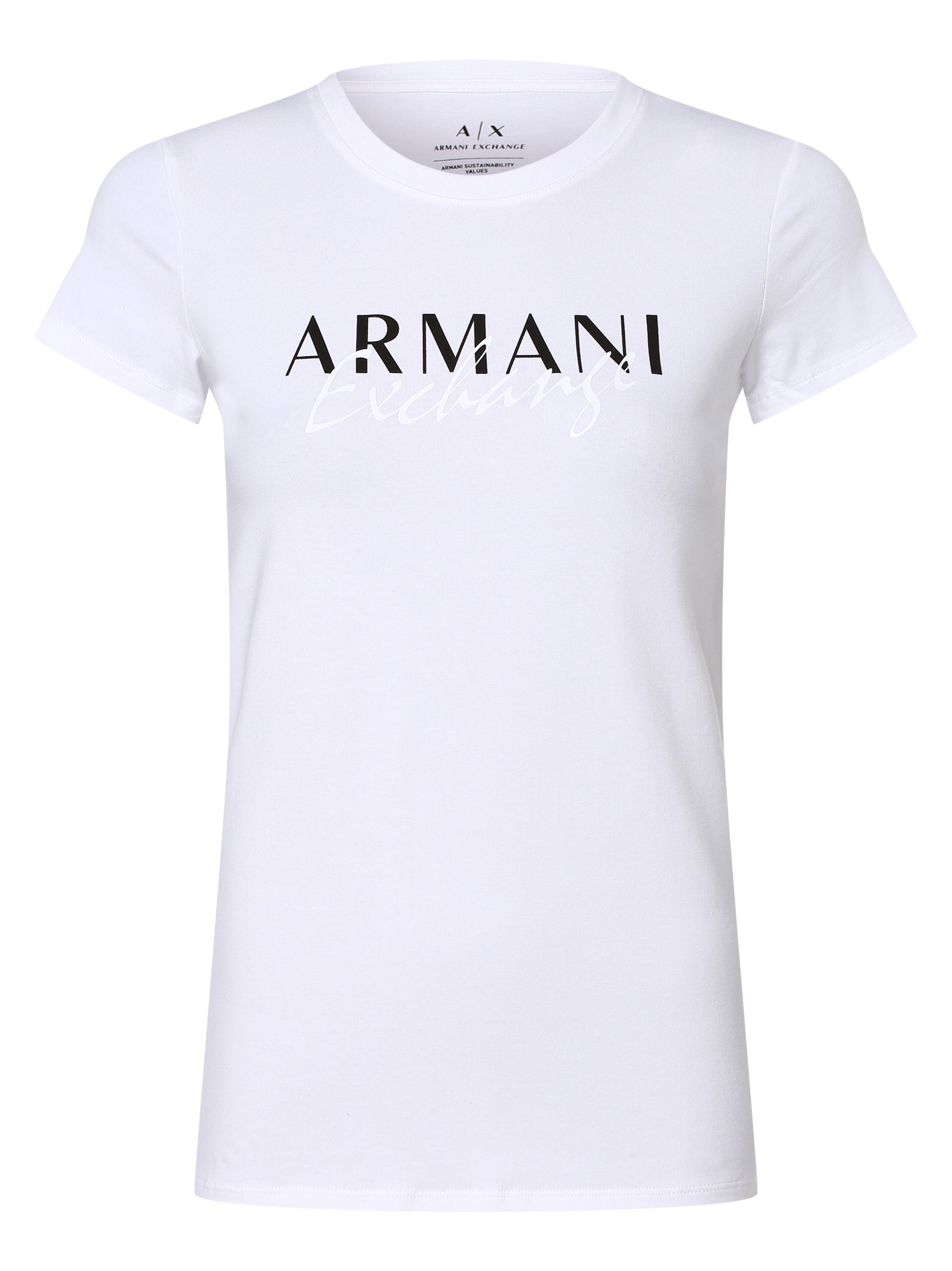 Armani Exchange T-Shirt weiß Connected