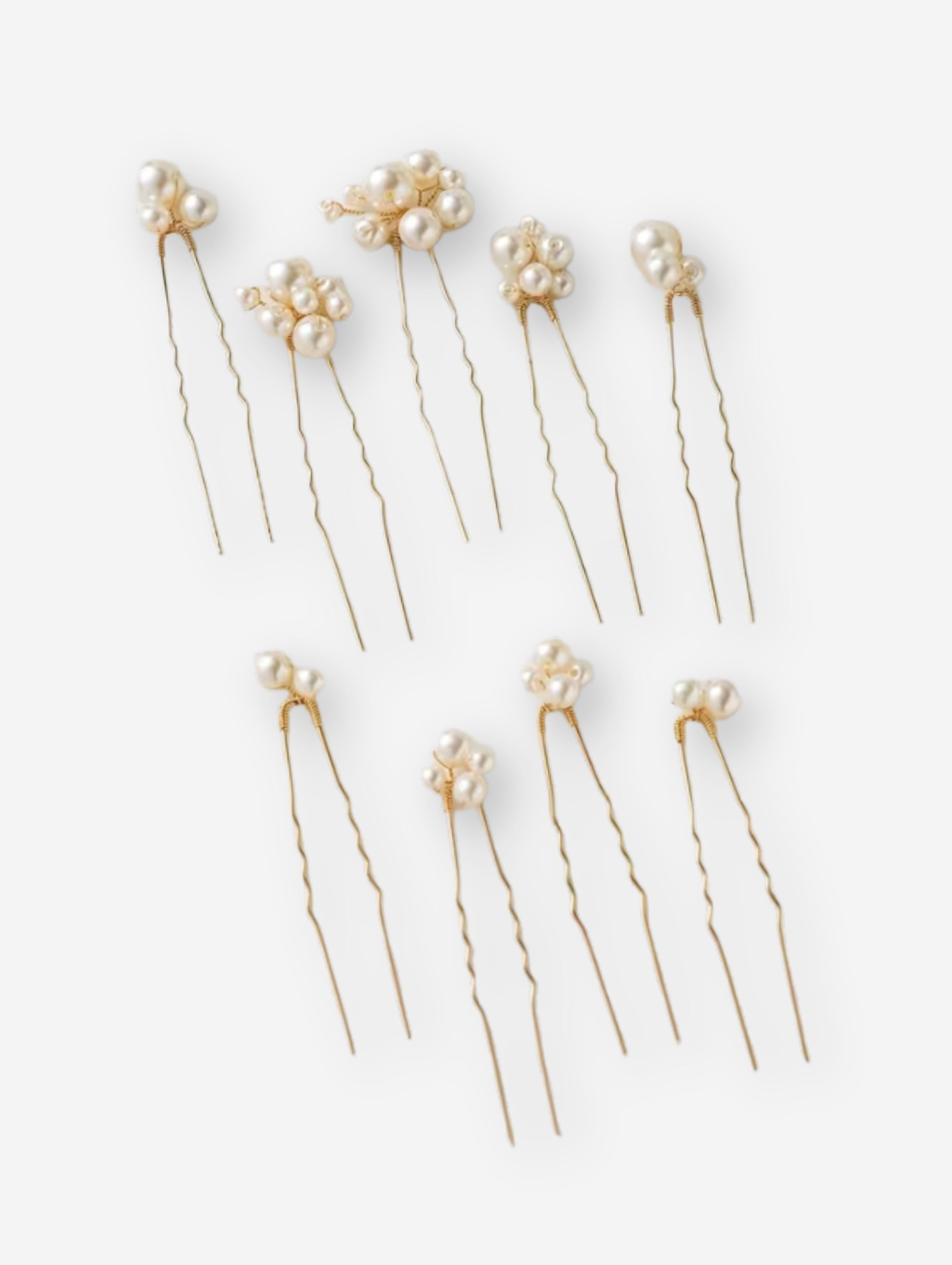 ANNIS WIESBADEN EST. 2021 Haarnadeln Perlen-Haarnadel Set, 8 Perlen-Haarnadeln, Brautschmuck Haarschmuck, Set, Set beinhaltet 9 feine Perlen-Haarnadeln