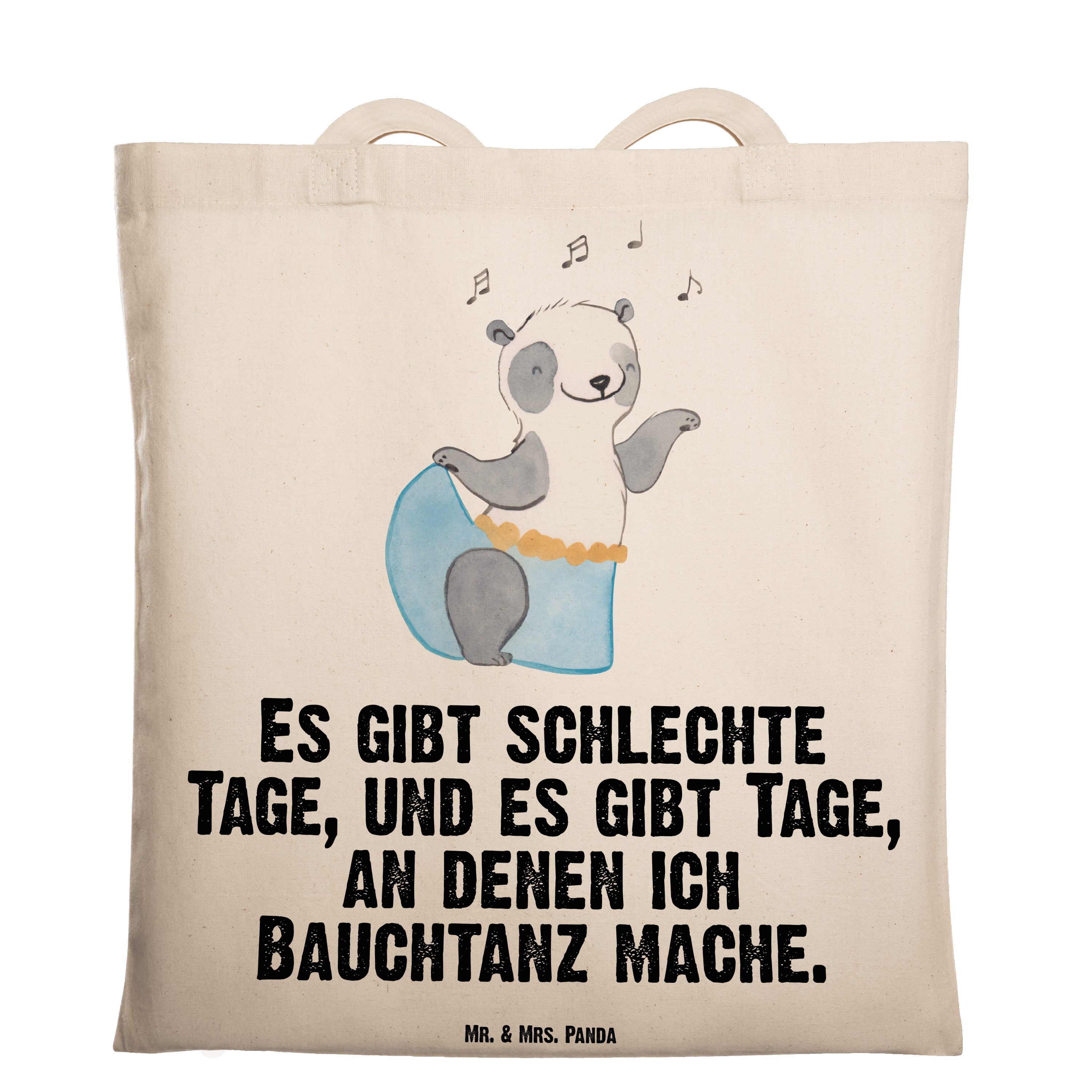 Mr. & Mrs. Panda Tragetasche Panda Bauchtanz Tage - Transparent - Geschenk, Hobby, Tanzen, Beutelt (1-tlg)