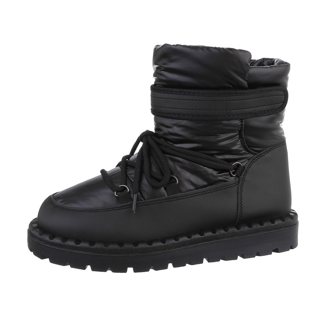 Ital-Design Damen Snowboots Freizeit Snowboots Schwarz 105