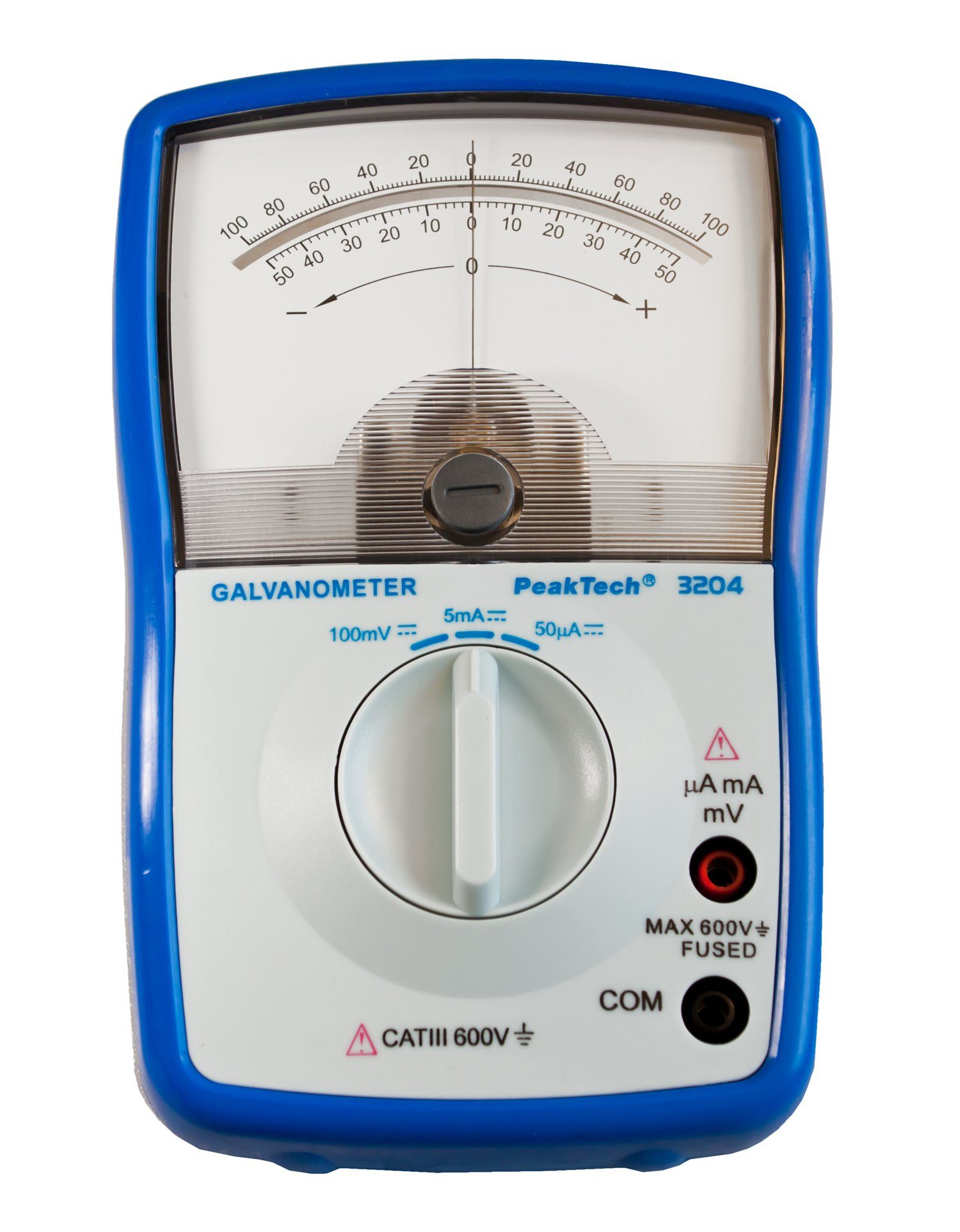 Galvanometer P ~ mA/100 Strommessgerät mV PeakTech 5 PeakTech DC, Analoges 3204: 1-tlg.