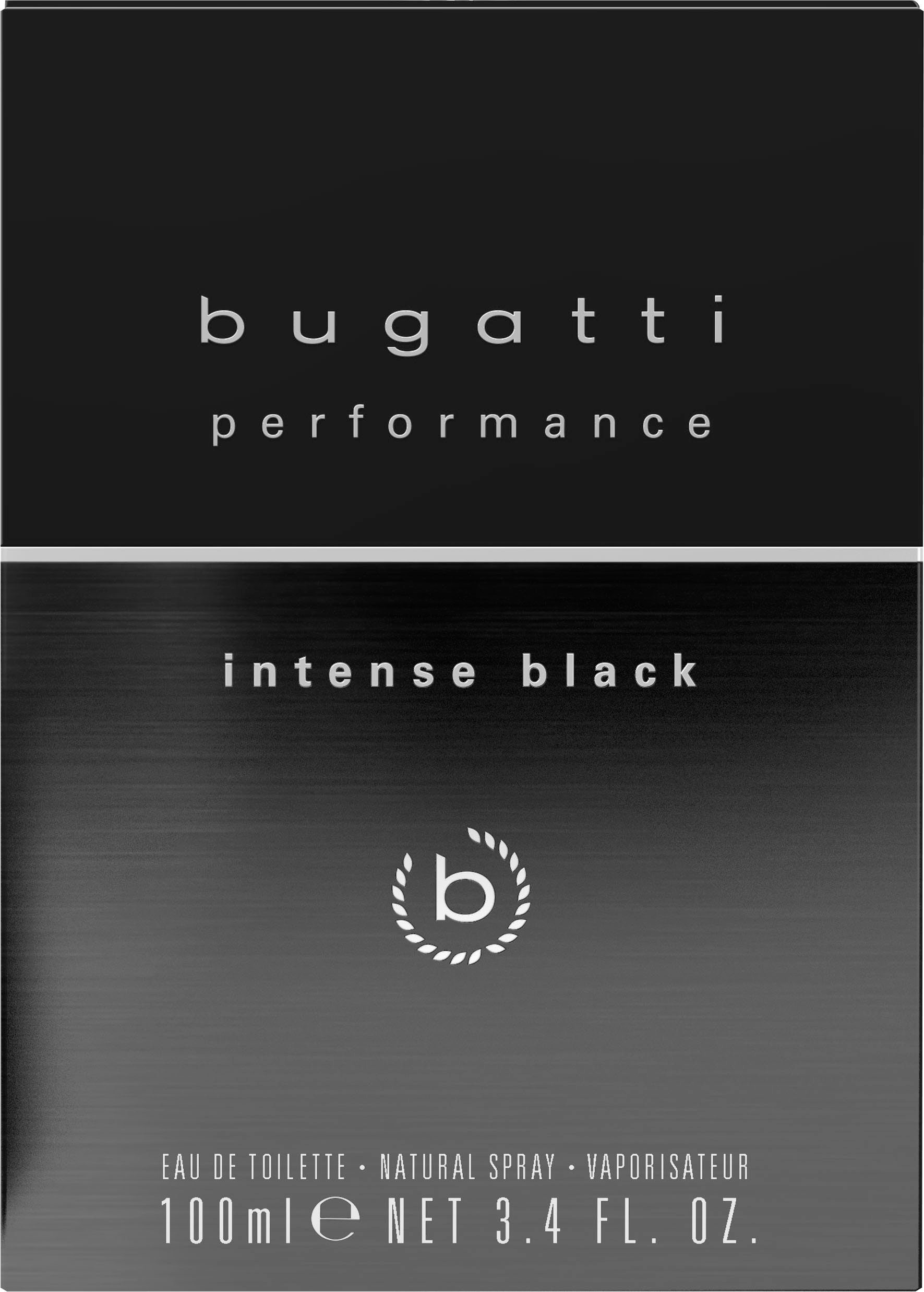 Toilette 100ml Intense Black de EdT Performance Eau bugatti BUGATTI
