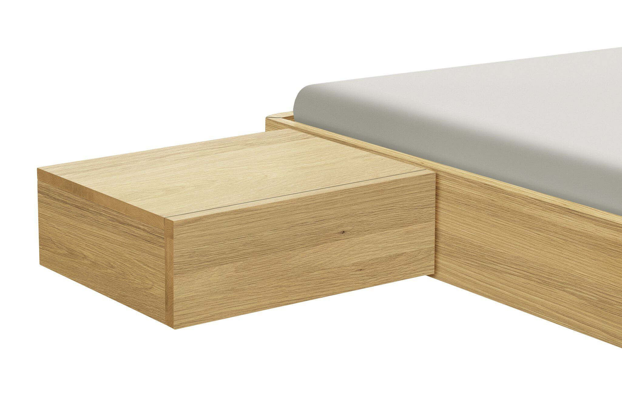 HASENA Esstisch Hasena Woodline Caja Nachttisch Massivholz 48x41x16 cm (1)