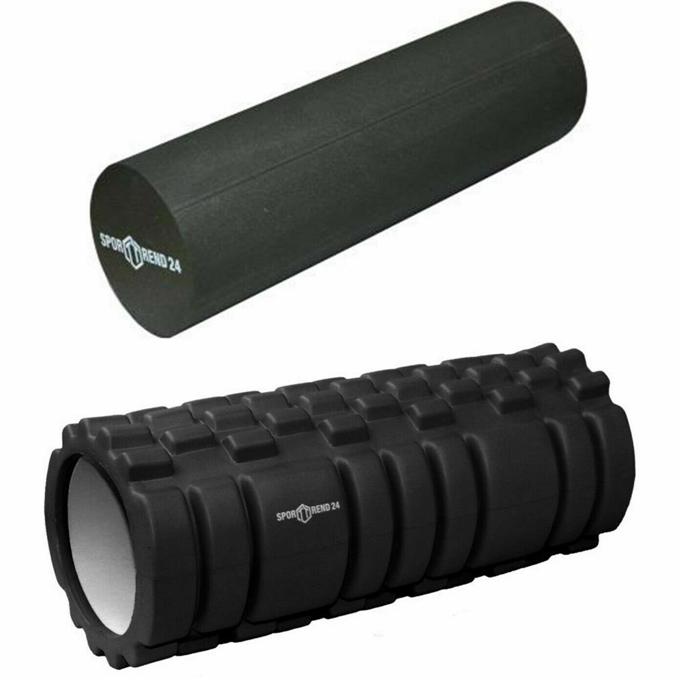 Massagerolle Faszienrollen Set Schwarz