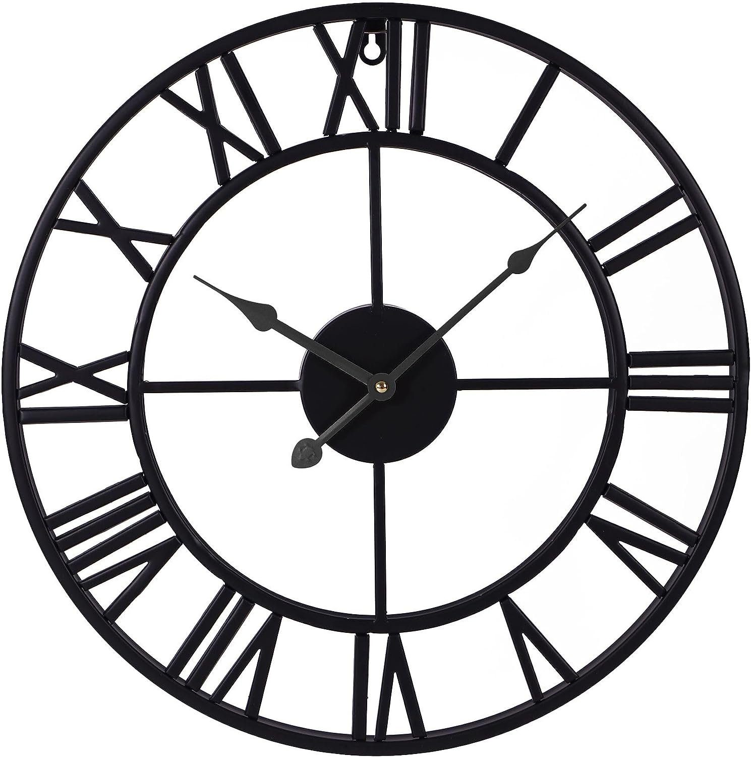 Samilito Wanduhr im Vintage-Stil Rund mit Robuster 2cm dicker Rahmen,römisc günstig online kaufen