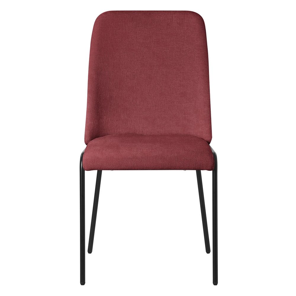 ML-DESIGN Polsterstuhl Esszimmerstühle mit Rückenlehne moderne Design Lounge Küchenstühle (4 St), Esstischstühle 4er Set Rot Küchenstuhl Stahl Polyester bis 120 kg