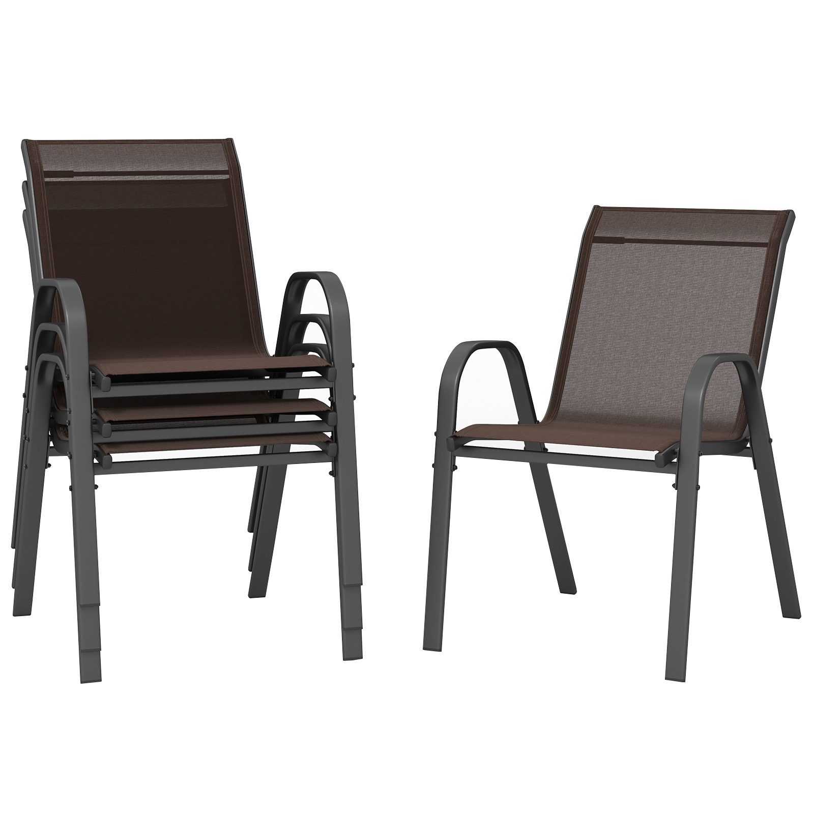 COSTWAY Gartenstuhl (4 St), Stapelstühle, aus günstig online kaufen