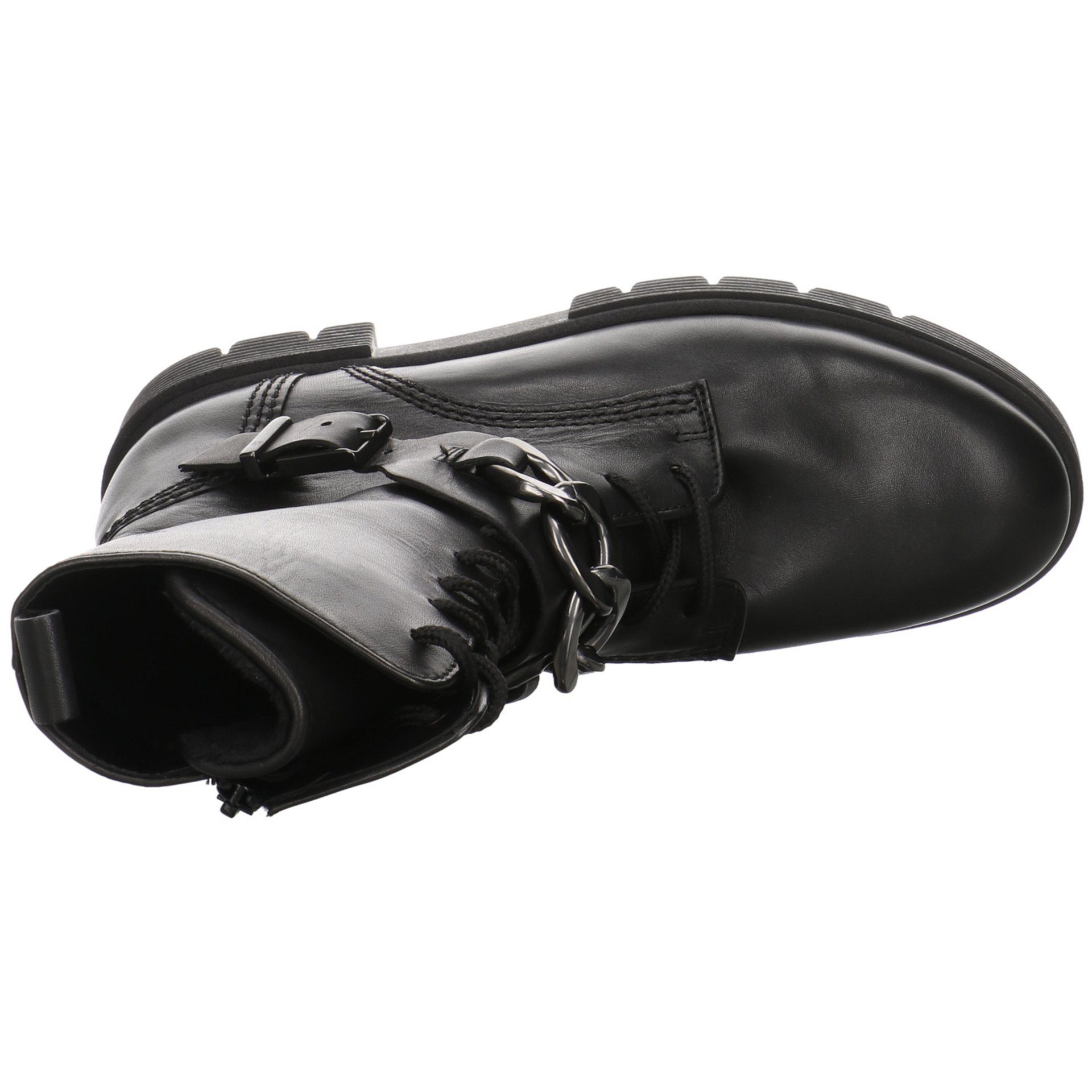 Gabor Damen Stiefel Schuhe Davos Glattleder (Flau/cdf) Elegant Schnürstiefel schwarz Boots Klassisch