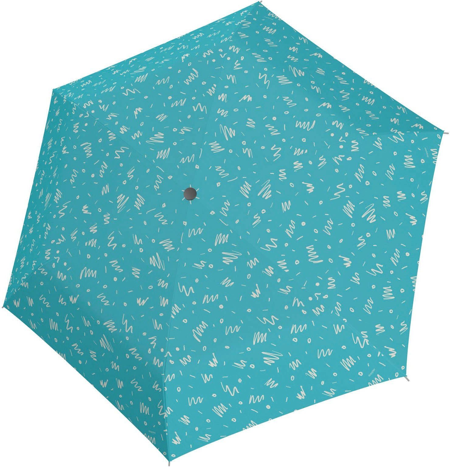 doppler® Taschenregenschirm zero,99 Minimally, aqua blue | Taschenschirme