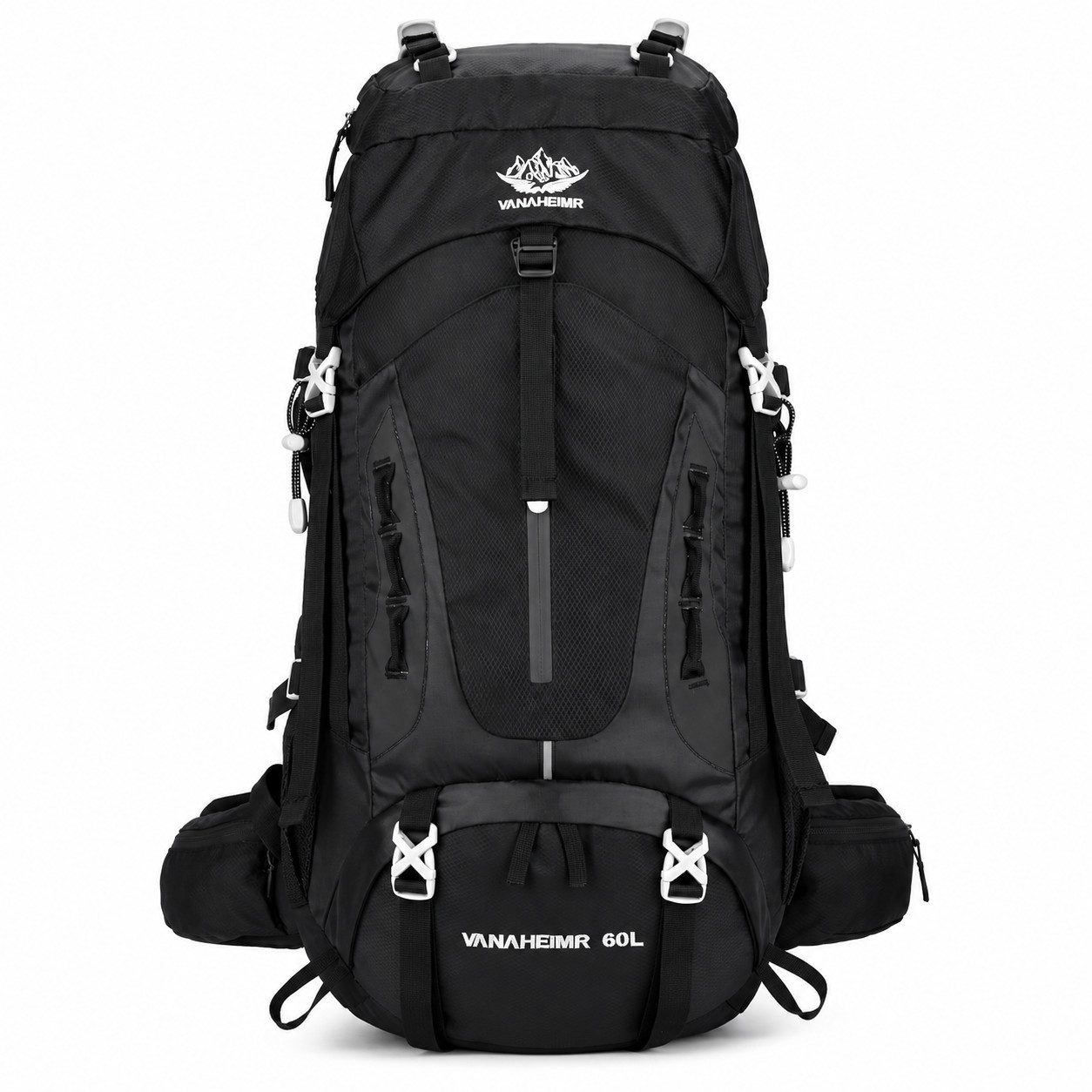 Maity Trekkingrucksack 60L mit Regenhülle, Wanderrucksack mit Hüftgurt für Camping