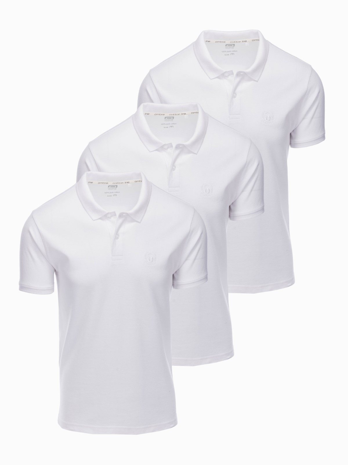 Poloshirt Herren-Pique-Strick-Poloshirts im 3er-Pack